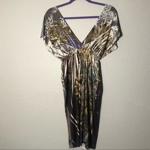 🐷 Trac V Cut Empire Waist Dress